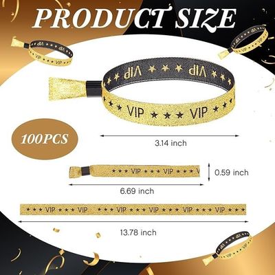 콘서트 파티 페스티벌 이벤트용 사용자 지정 크기 및 로고 RFID 폴리에스터 / 리본 손목밴드