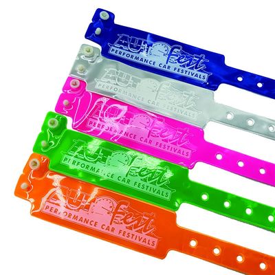 DDJOY 반사성 네온 컬러 PVC 비닐 아이디 일회용 손목밴드