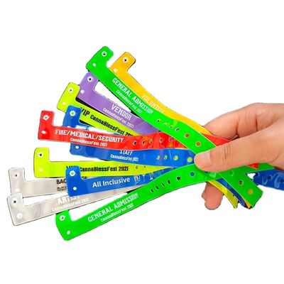 방수 RFID 다양한 네온 플라스틱/비닐 손목밴드 페스티벌용 사용자 지정 팔찌