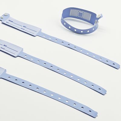 신생아 부드러운 손목밴드 RFID NFC 칩 및 블루 PVC 재료의 사용자 지정 로고