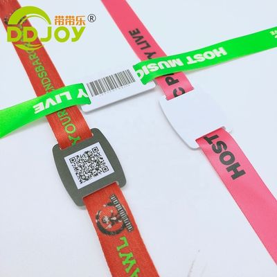 콘서트 파티 축제 이벤트용 13.56 MHZ RFID 폴리에스터 손목밴드