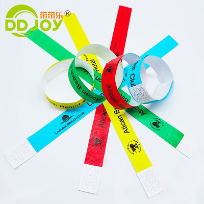 황색 주문 인쇄 Tyvek 팔찌 부활절 기념물 방수 일회용 팔찌