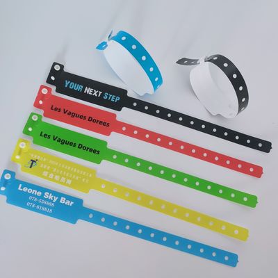250*25mm/250*19mm PE 손목밴드 VIP 공원/행사/페스티벌 입장 ISO9001 인증