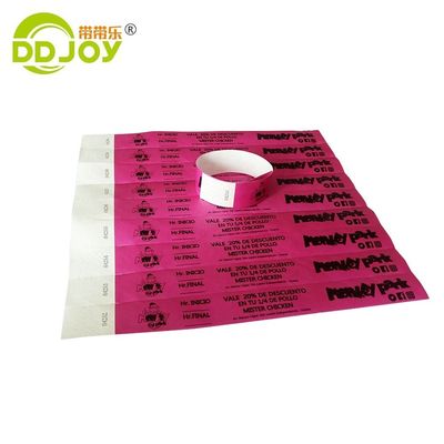 250*25mm/250*19mm 풀 컬러 이벤트 파티 VIP 커스텀 손목밴드 보안용 Tyvek