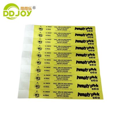 250*25mm/250*19mm 풀 컬러 이벤트 파티 VIP 커스텀 손목밴드 보안용 Tyvek