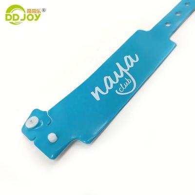 명확한 식별 PVC 버튼 팔찌 한 번에 호텔에 맞춤형 디자인