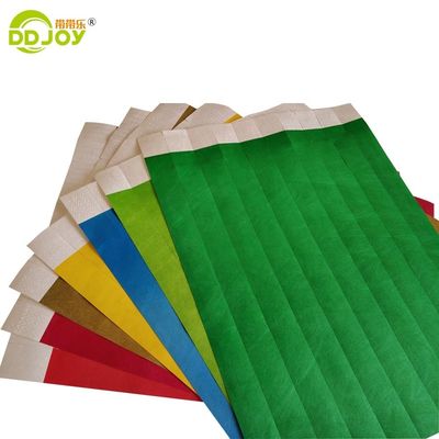 이벤트 파티 용품 100 pcs 순수한 Tyvek 팔찌 오렌지 OEM 로고 사용자 정의