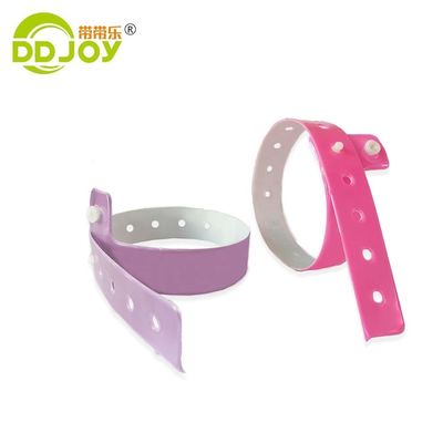 형광 필름 PVC 재료 L 모양 행사용 손목밴드 250*16mm 조정 가능한 크기