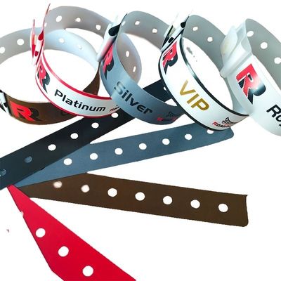 250*25mm/250*19mm 정원/행사/페스티벌용 일회용 방수 플라스틱 손목밴드