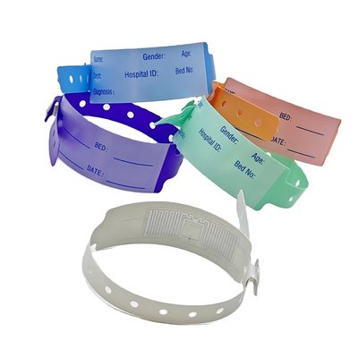 의학적 칩 인식용 맞춤형 크기의 RFID 열 인쇄 종이 손목밴드
