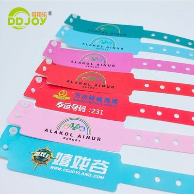 이벤트 항 알레르기 맞춤형 방수 CMYK LOGO 테마파크용 복합 손목밴드