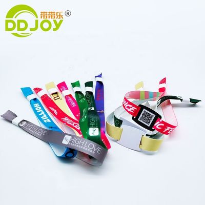 액세스 제어 사용자 지정 이벤트 티켓 직물 RFID 팔찌 천재 NFC 손목밴드 일반 크기 350 * 15mm