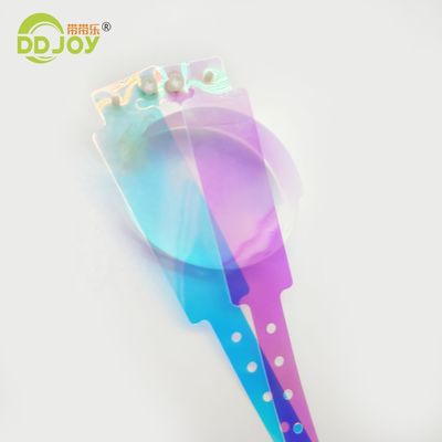 콘서트 준비 된 친환경 TPU 경사 손목밴드 분홍색으로 쉽게 식별 할 수 있습니다.
