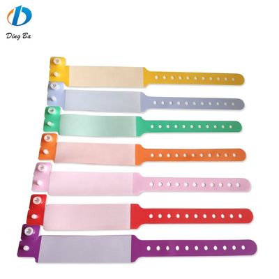 엔터테인먼트 파크 어린이용 다채로운 PVC 비닐 팔찌 250*25mm 및 170*18mm