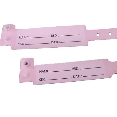 병원 환자 PVC 의료 아이디 팔찌 손목밴드 250*25mm 및 170*18mm 크기