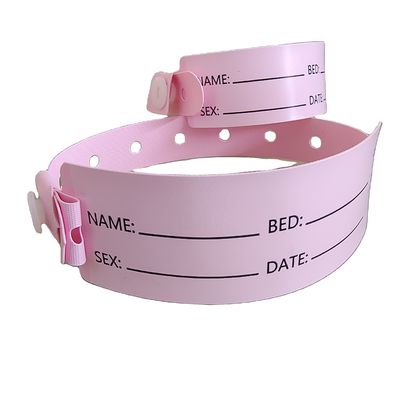 병원 환자 PVC 의료 아이디 팔찌 손목밴드 250*25mm 및 170*18mm 크기