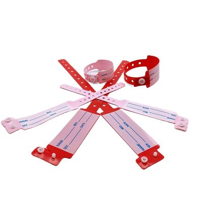 방수 비닐 환자 ID 손목밴드 100개/박스 병원용 맞춤형 PVC ID 팔찌