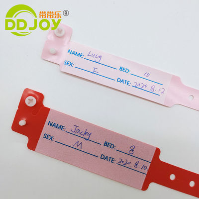 방수 비닐 환자 ID 손목밴드 100개/박스 병원용 맞춤형 PVC ID 팔찌
