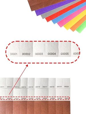 OEM 사용자 정의 로고 인쇄 이벤트용 Tyvek 손목밴드 방수 종이 팔찌