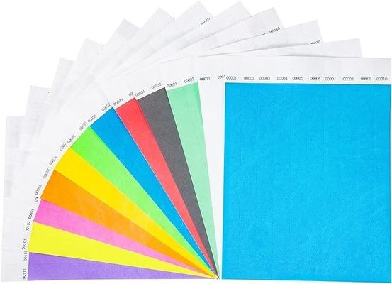 OEM 사용자 정의 로고 인쇄 이벤트용 Tyvek 손목밴드 방수 종이 팔찌