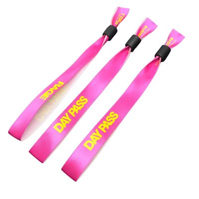 파티 및 이벤트용 RFID 손목밴드 사틴 천에 맞춤 로고 인쇄