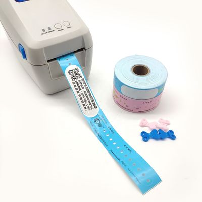 205*25mm 일회용 방수 Qr 코드 사용자 지정 인쇄용 종이에 이벤트 열 손목밴드