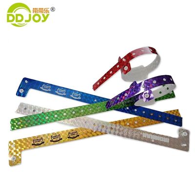 이벤트용 맞춤형 L형 홀로그램 재료 손목밴드 250*25mm 오렌지색