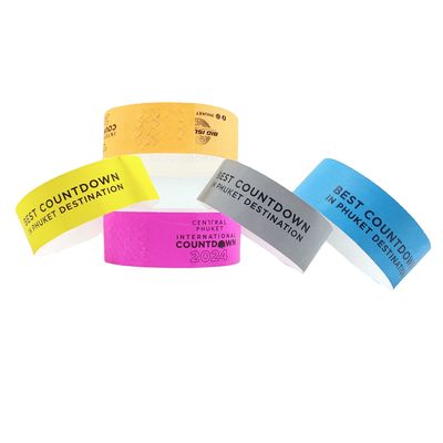 이벤트용 방수용 종이 팔찌 250*25mm/250*19mm 내구성 있고 찢어지지 않는