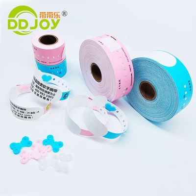 맞춤형 로고 DDJOY 방수 일회용 열 식별 팔찌 이벤트 파티 클럽