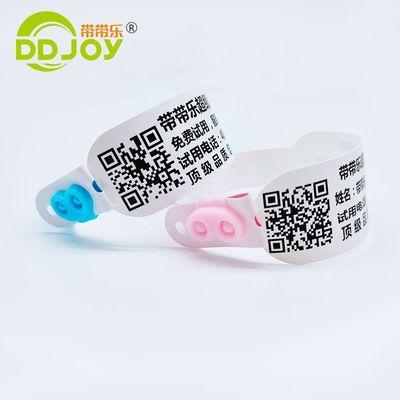맞춤형 로고 DDJOY 방수 일회용 열 식별 팔찌 이벤트 파티 클럽