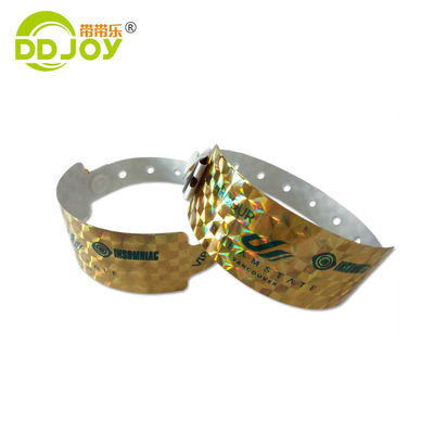 파란색 페스티벌 및 콘서트용 맞춤형 홀로그램 손목밴드 250*25mm/250*16mm 크기