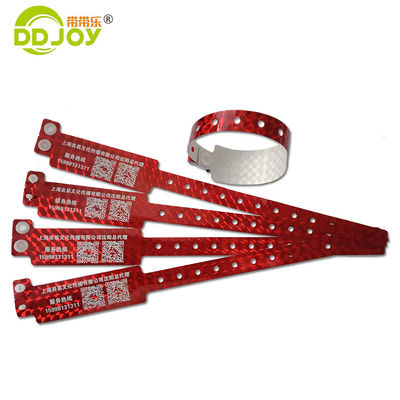 파란색 페스티벌 및 콘서트용 맞춤형 홀로그램 손목밴드 250*25mm/250*16mm 크기