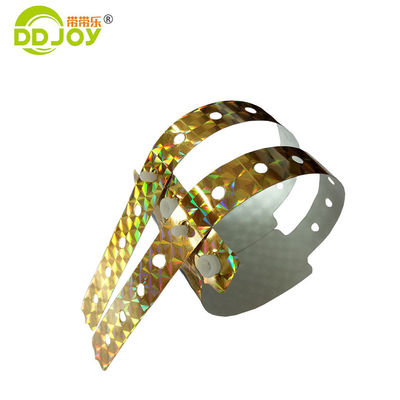 파란색 페스티벌 및 콘서트용 맞춤형 홀로그램 손목밴드 250*25mm/250*16mm 크기