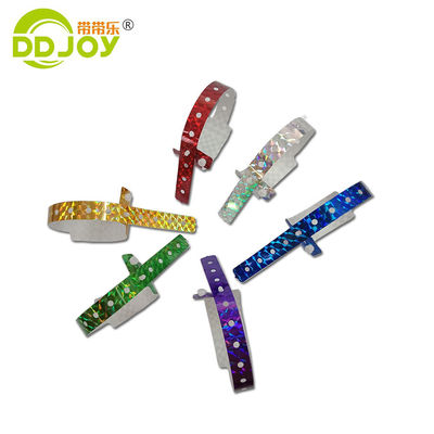 파란색 페스티벌 및 콘서트용 맞춤형 홀로그램 손목밴드 250*25mm/250*16mm 크기