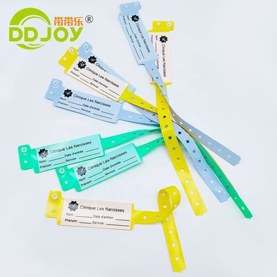 100pcs 사용자 지정 적기 가능한 아이디 팔찌 어린이 공원 방수 환자 손목밴드