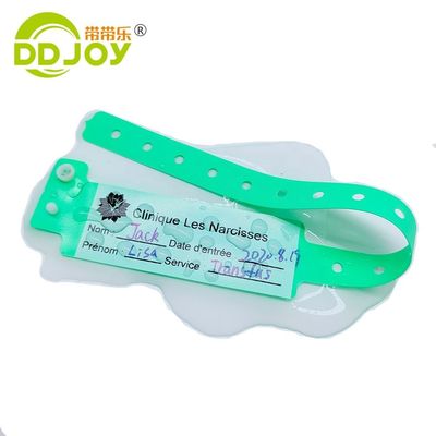 100pcs 사용자 지정 적기 가능한 아이디 팔찌 어린이 공원 방수 환자 손목밴드