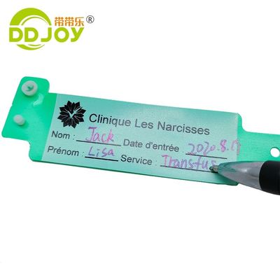 100pcs 사용자 지정 적기 가능한 아이디 팔찌 어린이 공원 방수 환자 손목밴드