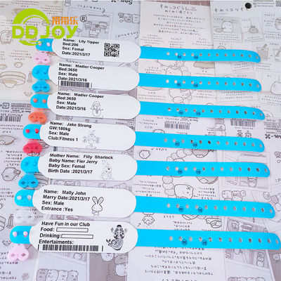 병원 환자 식별용 257*32mm 열 인쇄 손목밴드 TNT 운송