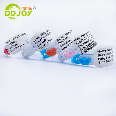 병원 환자 식별용 257*32mm 열 인쇄 손목밴드 TNT 운송