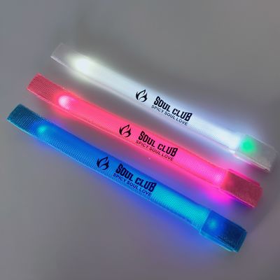 255.16*20mm Custom Printing LED Wrist Band Party and Events Glowing in the Dark. 파티와 행사에 맞게 인쇄된 LED 손목밴드