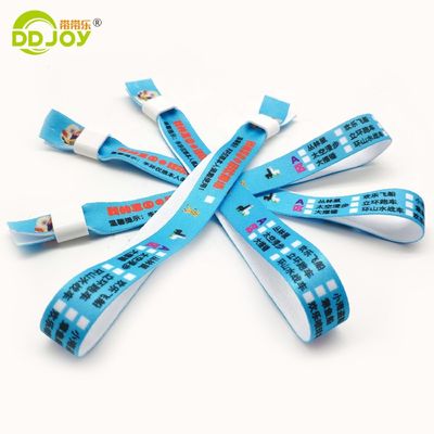 개인용 로고 폴리에스터 페스티벌 사틴 직물 리본 손목밴드 행사용 350*15mm