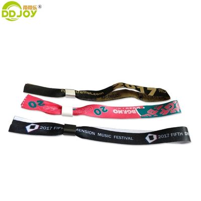 350*15mm 맞춤형 로고 프로모션 선물 이벤트 페스티벌을 위한 직물 폴리에스터 팔찌