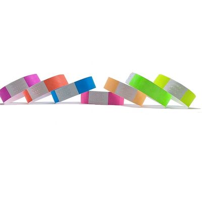 250*25mm/250*19mm Custom Printed Logo 페스티벌용 다채로운 에코 페이퍼 팔찌