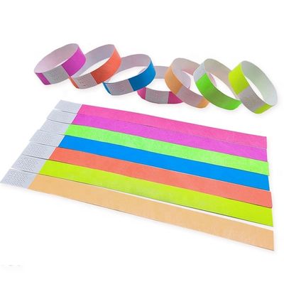 250*25mm/250*19mm Custom Printed Logo 페스티벌용 다채로운 에코 페이퍼 팔찌