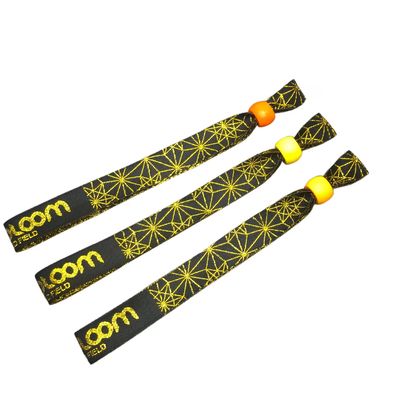 파티 및 이벤트 RFID 손목밴드 로고 인쇄와 함께 사용자 지정 사틴 직물 350 * 15mm 크기