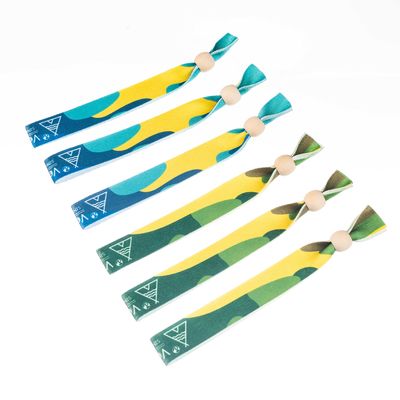 파티 및 이벤트 RFID 손목밴드 로고 인쇄와 함께 사용자 지정 사틴 직물 350 * 15mm 크기