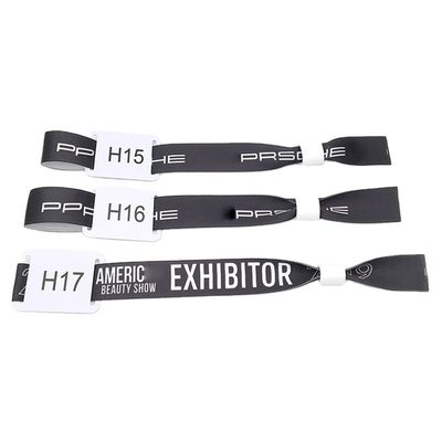 사용자 지정 이벤트 축제 파티 로고 프린팅과 함께 RFID 칩 사틴 직물 팔찌