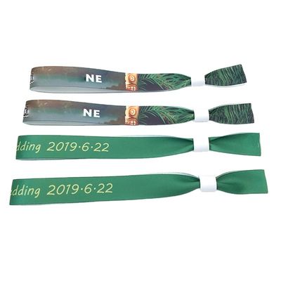 사용자 지정 이벤트 축제 파티 로고 프린팅과 함께 RFID 칩 사틴 직물 팔찌