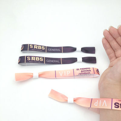 사용자 지정 이벤트 축제 파티 로고 프린팅과 함께 RFID 칩 사틴 직물 팔찌
