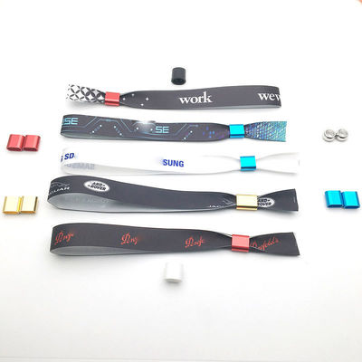 맞춤 이벤트 페스티벌 파티 사틴 직물 및 브랜드 로고 인쇄와 함께 RFID 손목밴드